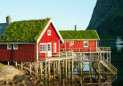 Norvège maisons rouges