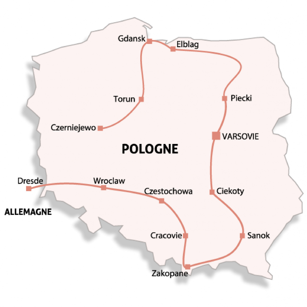 paysage de conduire en pologne